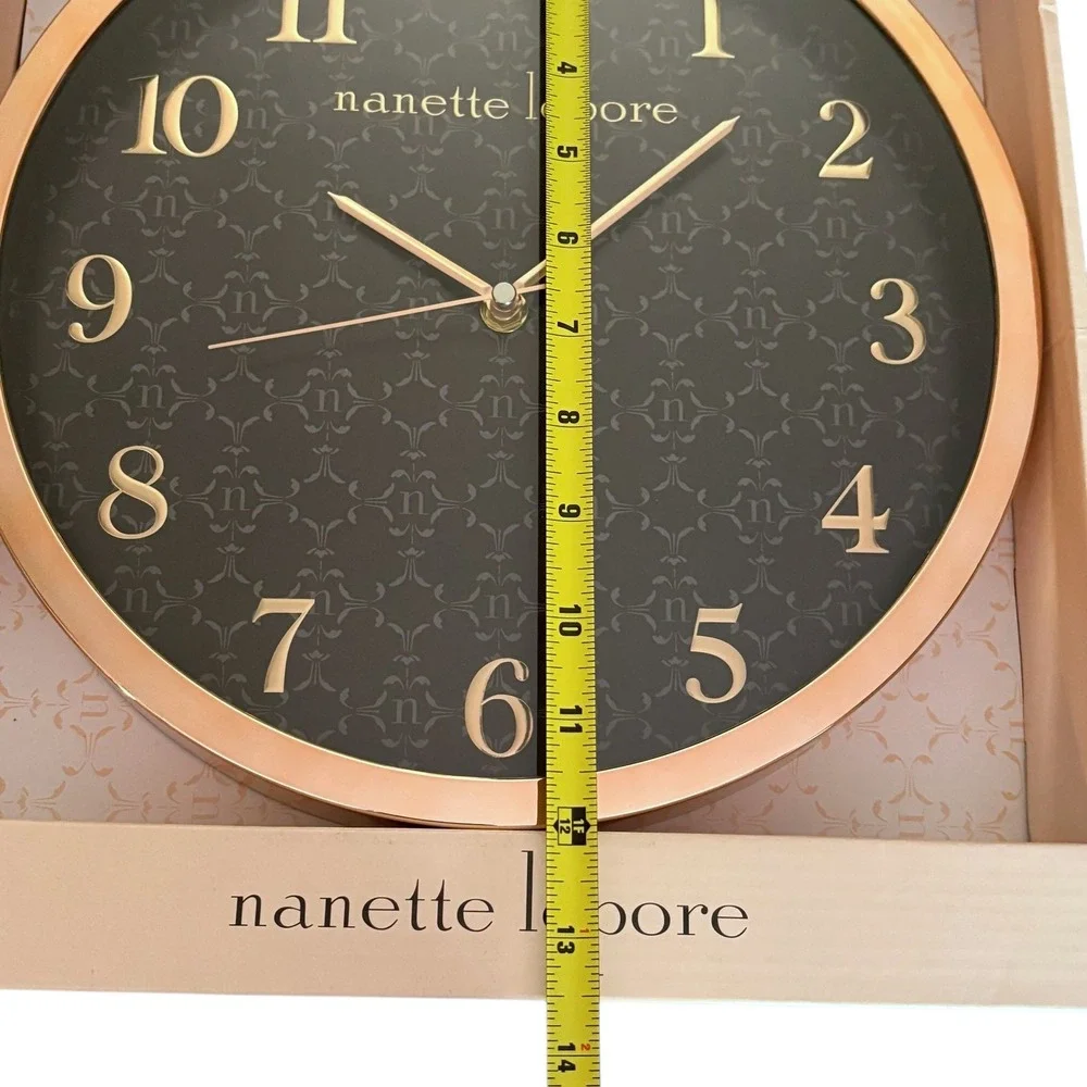 Bronze/Rose Gold‎ Colored 12in Round Nanette Lapore Wall Clock